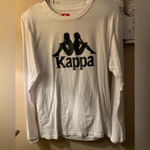 KAPPA sportswear long sleeve white logo tee